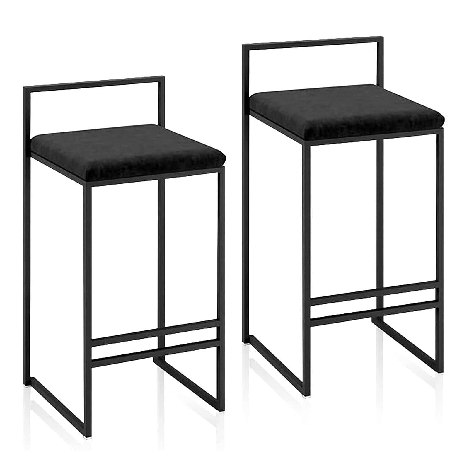 Chaises de comptoir en velours pour petit-déjeuner de cuisine DASHADAO