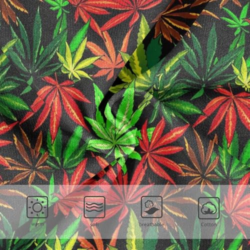 Joisal Toddlers Underwear Floral 2t Cotton Panties for Girl Colorful Briefs Kids Undies Leaves Red Green3