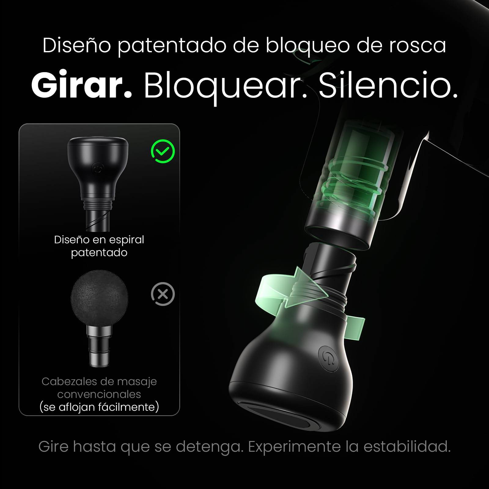Pistola de Masaje Muscular, Bob and Brad X6 Pro Massage Gun con cabezal metálico Profesional Masajeador de Músculos de Tejido Profundo, Pistola Masajeador para Relajación de Masaje Muscular