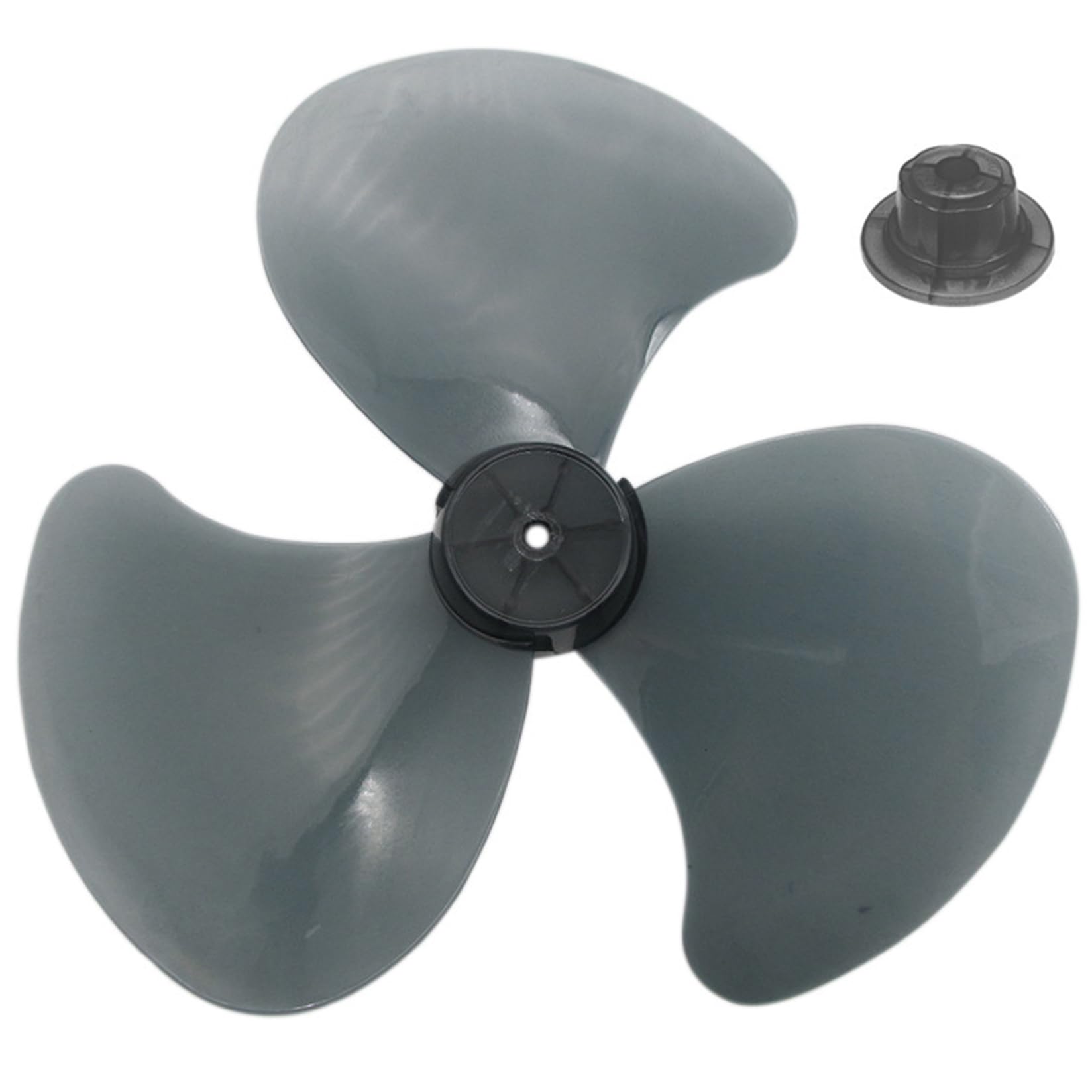 Bonalake Fan Blades Replacement, 16 Inch & 3 Leaves Fan Blades with Nut Cover, Plastic for Table Standing Pedestal Type Ceiling Parts Replacement