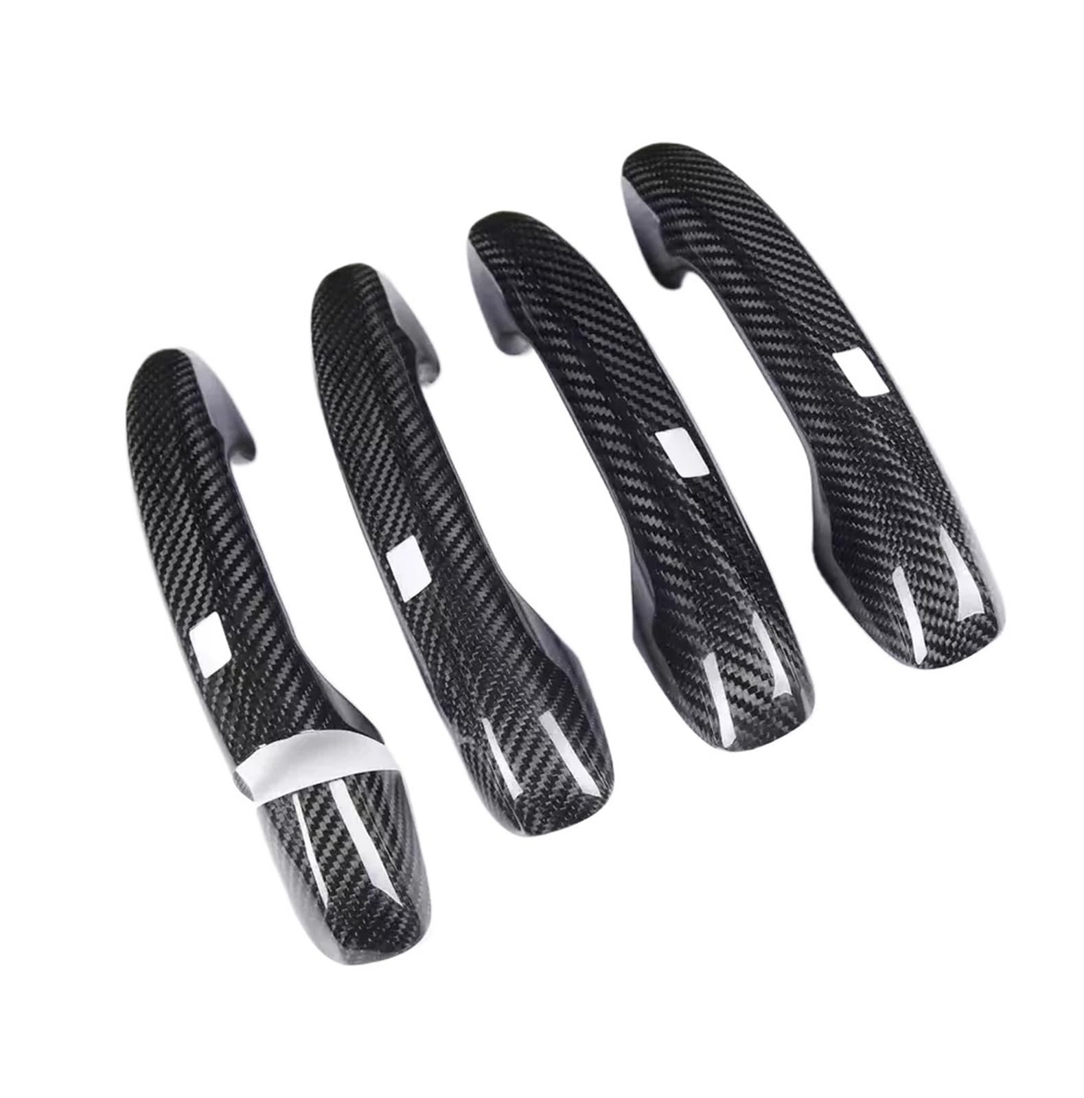 Trxjjvm Carbon 4 Sensor Hole For Benz For Cla For A B C E Class For Glc For Glb For Gle For Gla Car Door Handle Cover Trim Set Accessories Sticker Car Exterior Door Handle(Carbon 4 Sensor Hole)