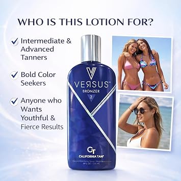 Versus Bronzer Step 2 DHA Bronzing Tanning Bed Lotion, 8 fl oz
