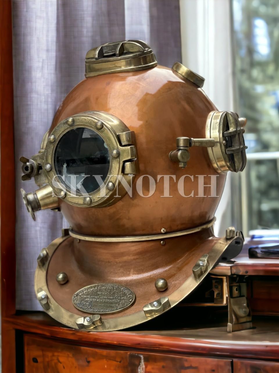 Rustic Copper Scuba diving helmet | US navy mark V divers helmet | Marine deep diving helmet | Diving helmet mark V Home Decor Item