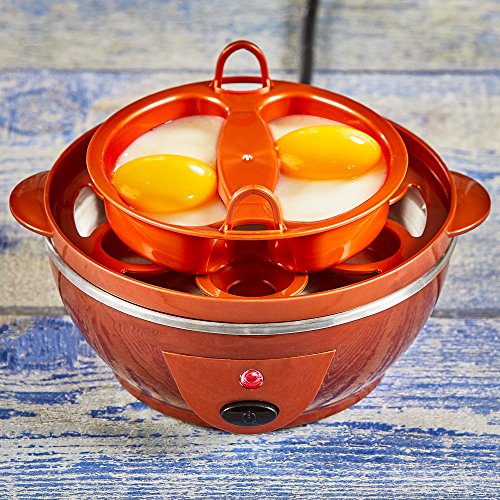 Copper Chef Want The Secret To Making Perfect Eggs & More C Electric Cooker Set-7 Or 14 Capacity. Hard Boiled, Poached, Scrambled Eggs, Or Omelets Automatic Shut Off, 7.5 X 6.7 X 7.5 Inches, Rojo #TOP3