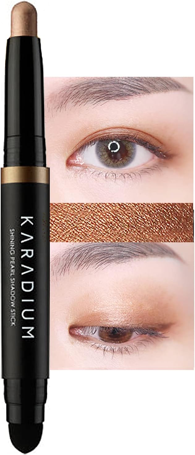 KARAD Shining Pearl Smudging Eye Shadow Stick 1.4g (#12 Bronze Star) - Waterproof, Long Lasting, Daily Eye Makeup, Creamy Texture, Easy to Apply, Hypoallergenic