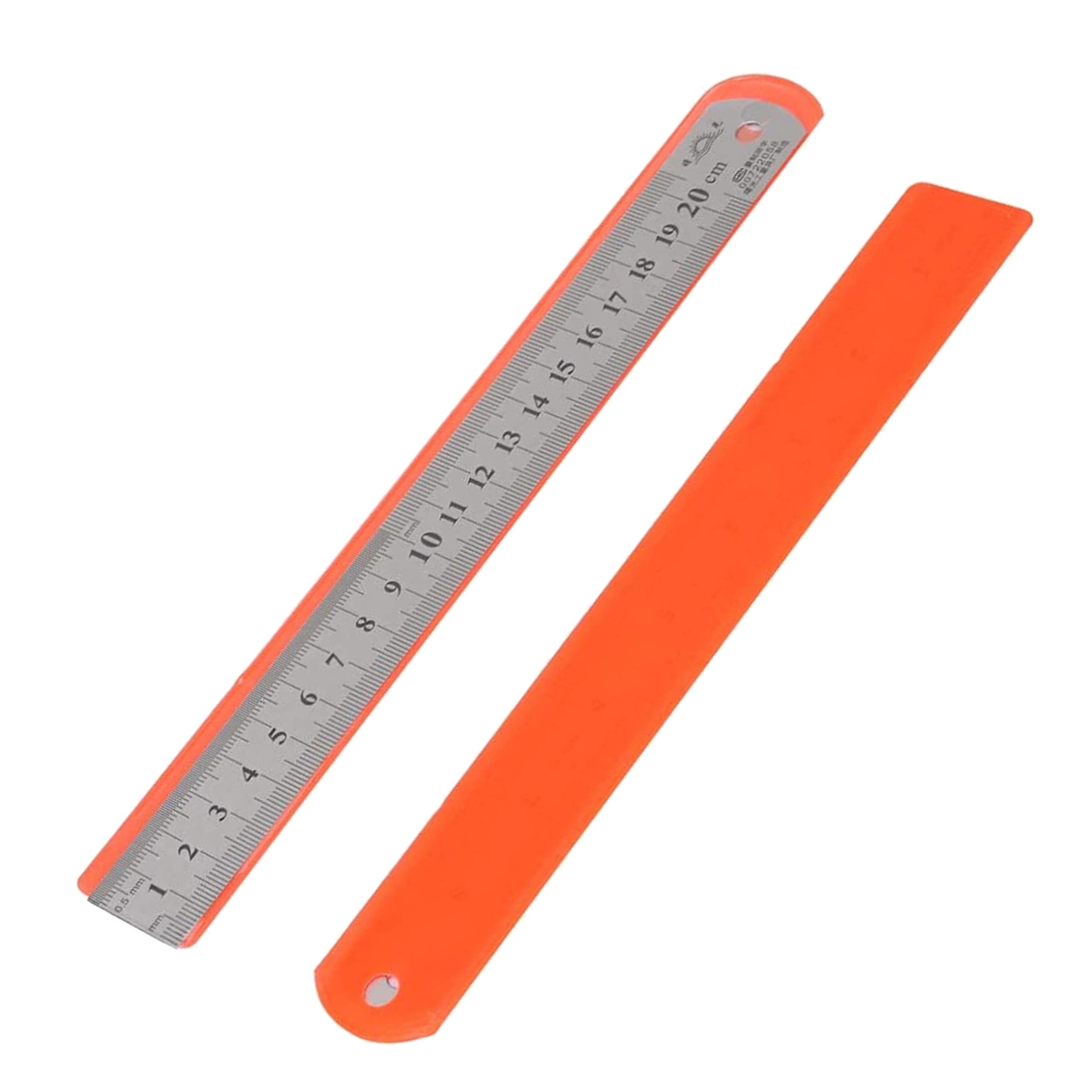 Double-Sided Flexible Steel Ruler - 10 Cm Length, 13 Mm Wide, 0.5 Mm Thick, Mm And Half Mm Graduations - View #2