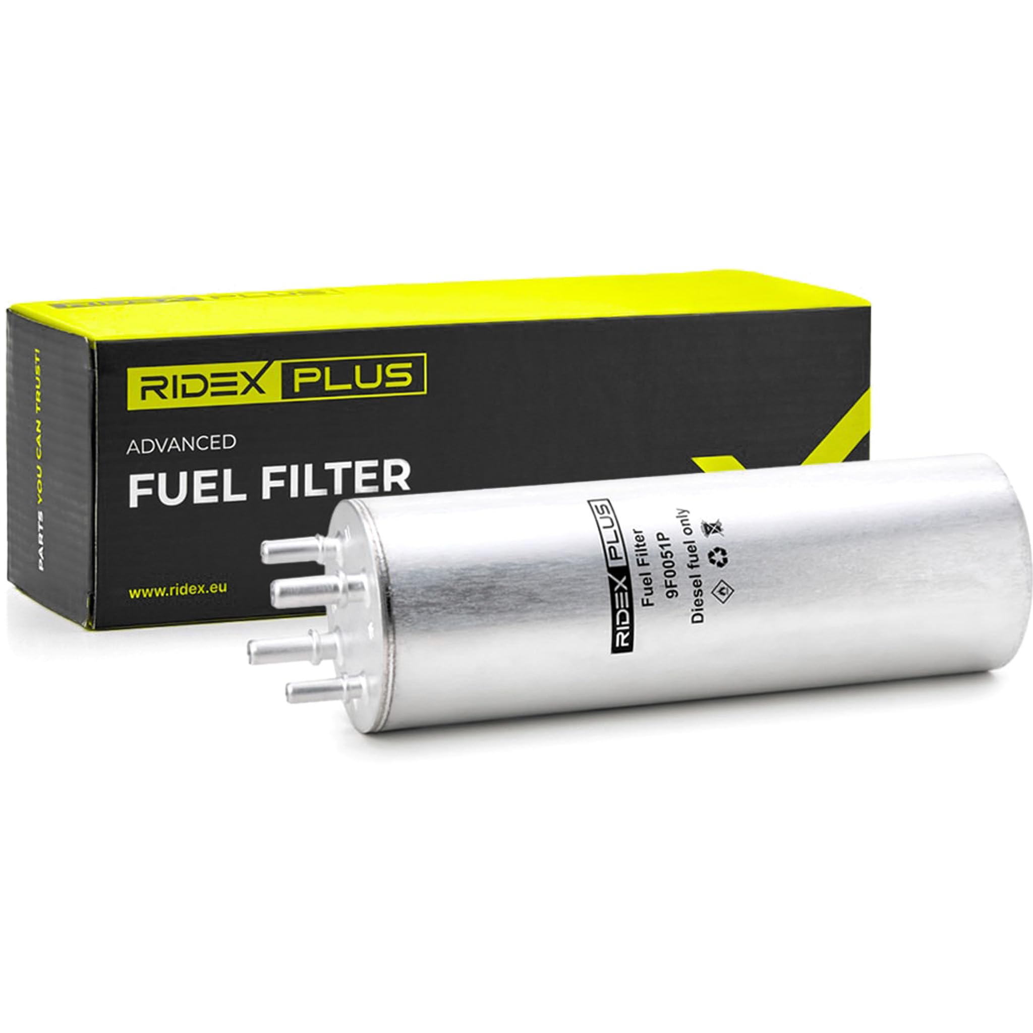 RIDEX PLUS 9F0051P Filtro combustible Compatible con VW Multivan T5 7HM, 7HN, 7HF, 7EF, 7EM, 7EN Gasóleo