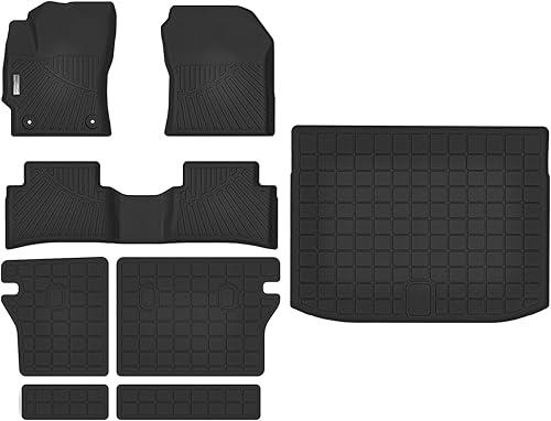 Miniatura 10 de Forro de carga para todo tipo de clima, compatible con Toyota Grand Highlander 2024 (sin modelos XLE), alfombrilla de maletero de automóvil de