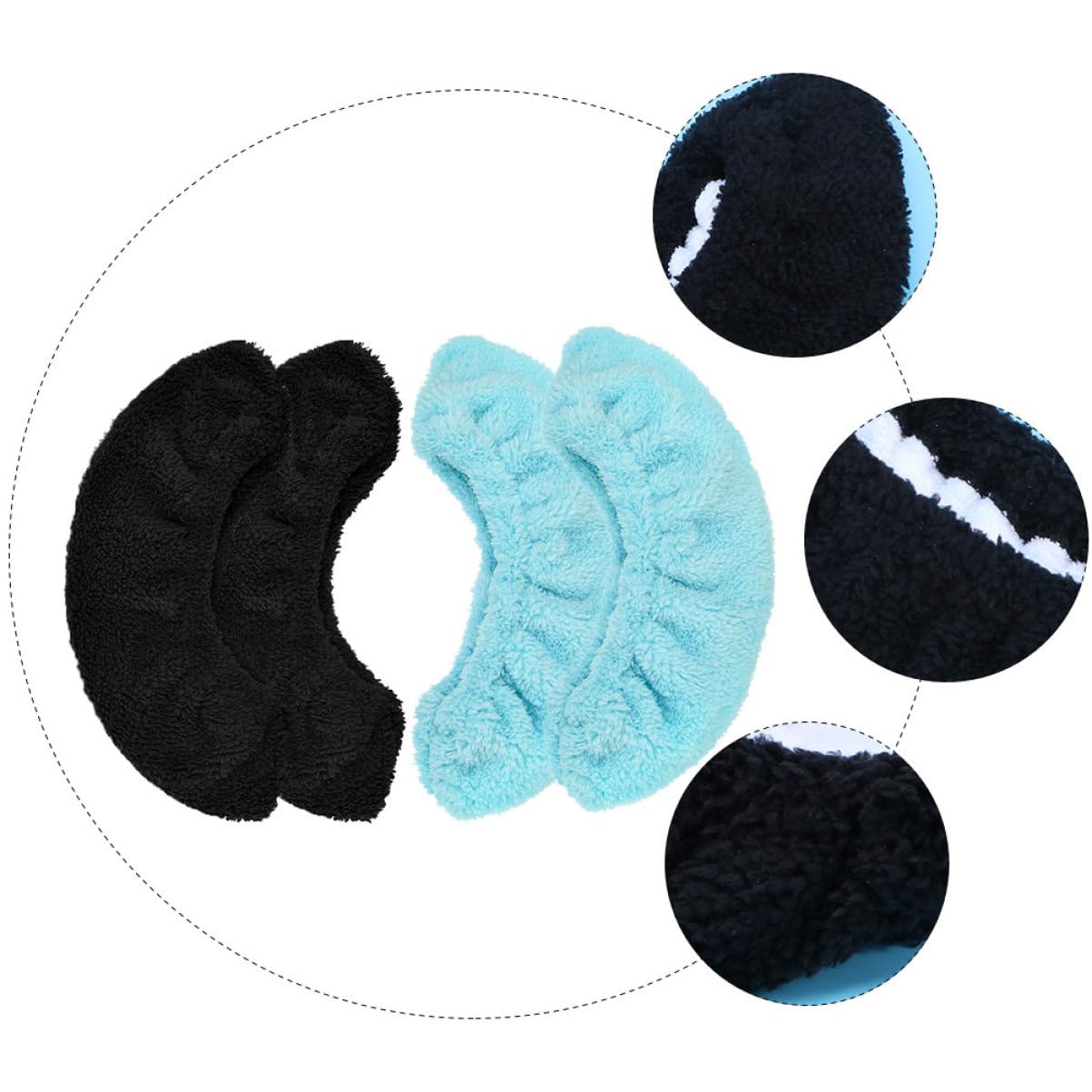 Abaodam Lot de 2 Paires de Housses pour Lames de Patins, Polyester Résistant, Absorption de L’humidité, pour Garçon et Filles, Patinage