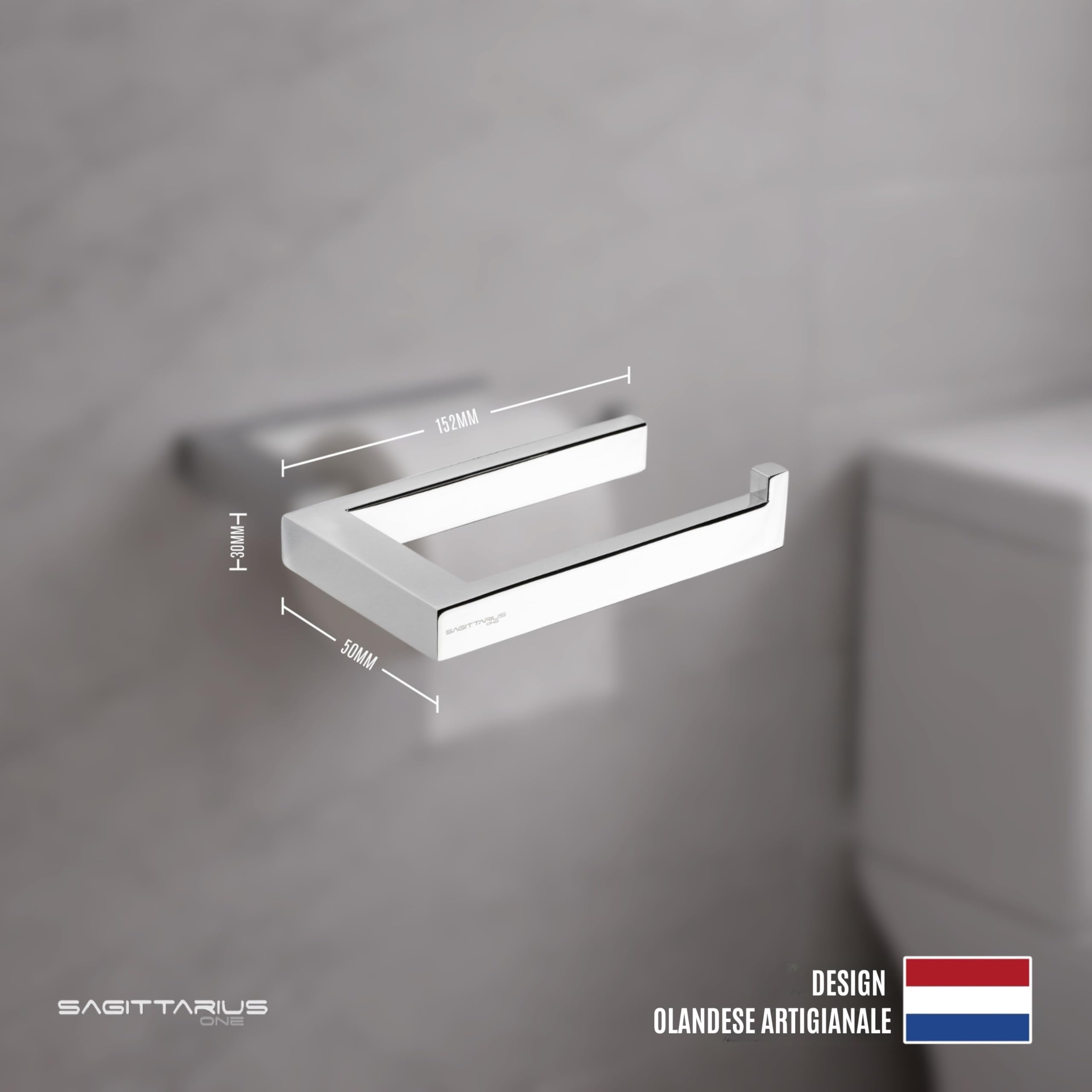 152S1 Porta Carta Igienica Adesivo – Acciaio Inox Lucido SUS304 – Installazione Facile e Antiruggine – Design Moderno da Parete, Cromo | Porta Carta Igienica Da Muro, Acciaio Inox Sus304, Antiruggine, Cromo