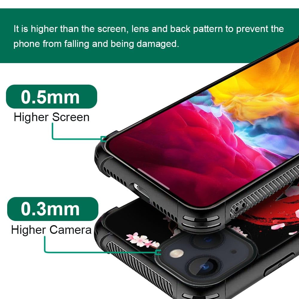 Bvkilrvc Compatível com capa para iPhone 15, Sakura Japonês