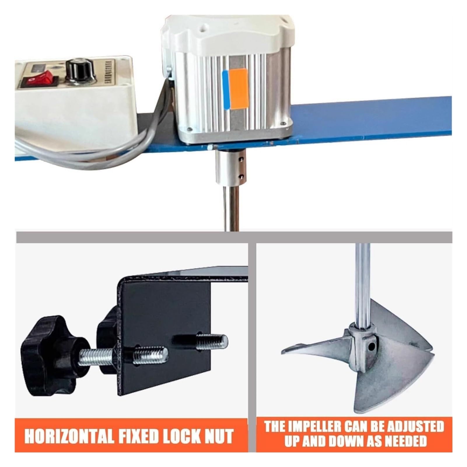 Miscelatore Elettrico per Vernice E Barile da 1750 W, Betoniera per Cemento con Gancio di Supporto, velocità da 200 A 3000 Giri/Min.-A