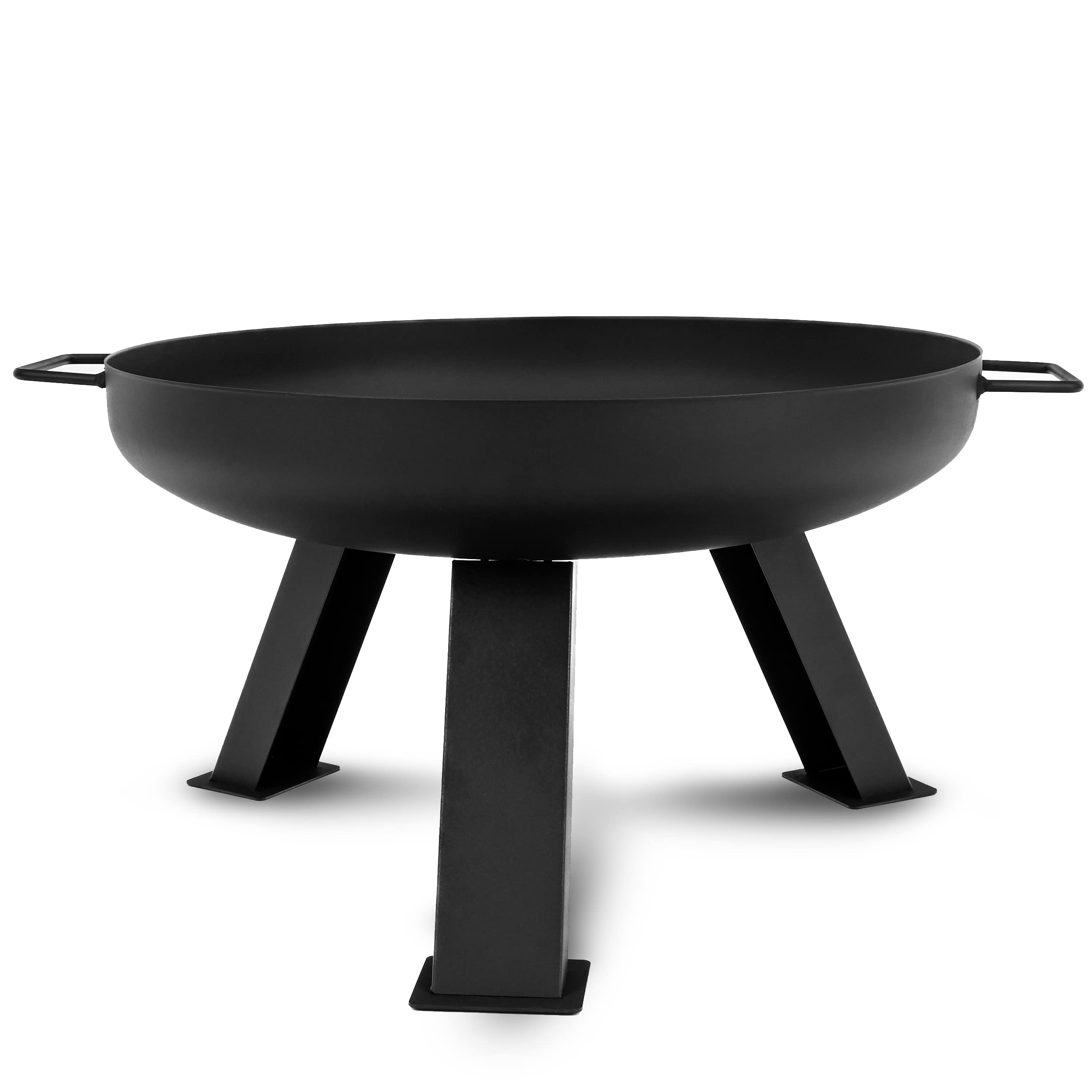 LEHMANN Braciere da Giardino Ø 60 cm Acciaio Nero 3 Gambe 2 Maniglie