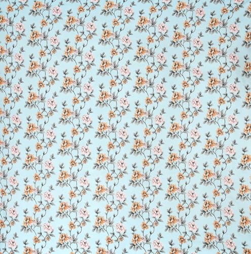 Image of Jashan Super Soft Glace Cotton Fabric 300 TC All Around Elastic Fitted Elegent Design King Size Double Bed Bedsheet with 2 Pillow Covers Fits Upto Mattress of 10 Inche,Size-72 x 78 x 10 Inche-SkyBlue
