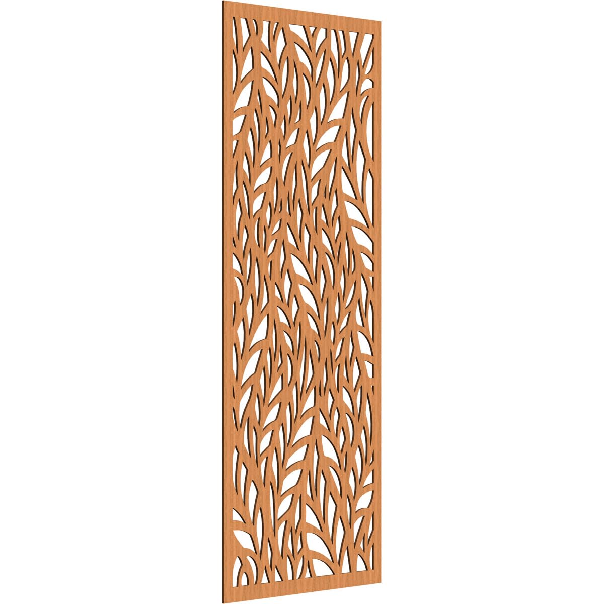 Ortonville Decorative Pierced Fretwork Wood Wall Panels, 33 3/8"W x 84 3/8"H x 3/8"T, Cherry