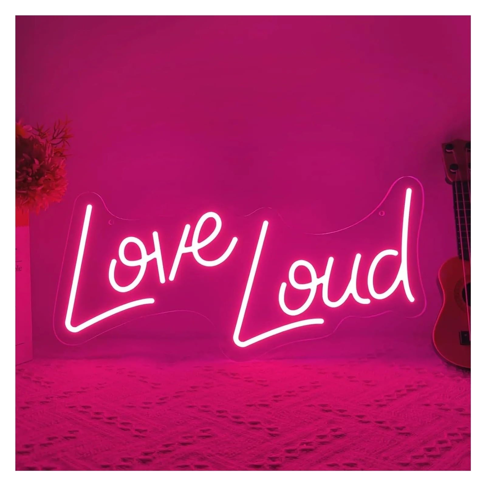 Decoración Lámparas Letrero De Neón LED Love Loud