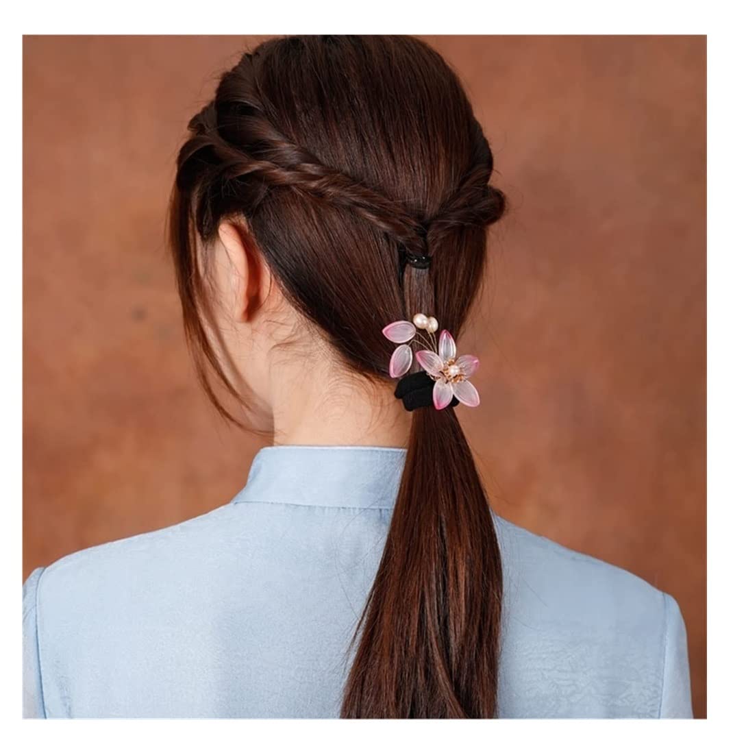 Scrunchies Per Capelli Ragazze Pearl Rubber Band Anelli Per Capelli Accessori Per Corde Per Supporto Per Cavallo Elastici Per Coda Di Cavallo