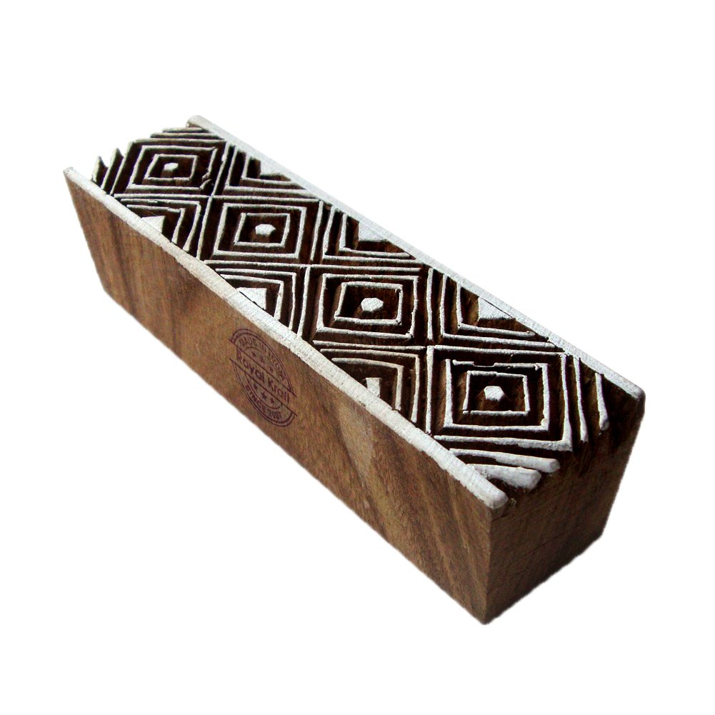 Royal Kraft Wooden Stamps DIY Fabric, Textile, Clay, Pottery, Paper, Henna Printing Blocks THHtag060 โ image 1