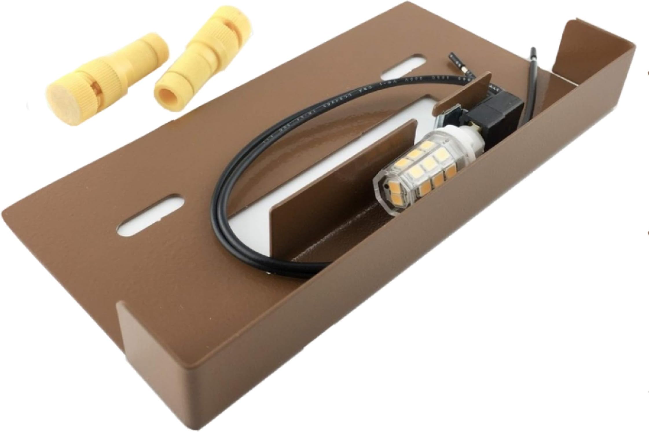 SRRB Direct Low Voltage Hardscape Paver Recessed Retaining Wall Step Light Fixture w/LED Bulb (1, Warm White LED)