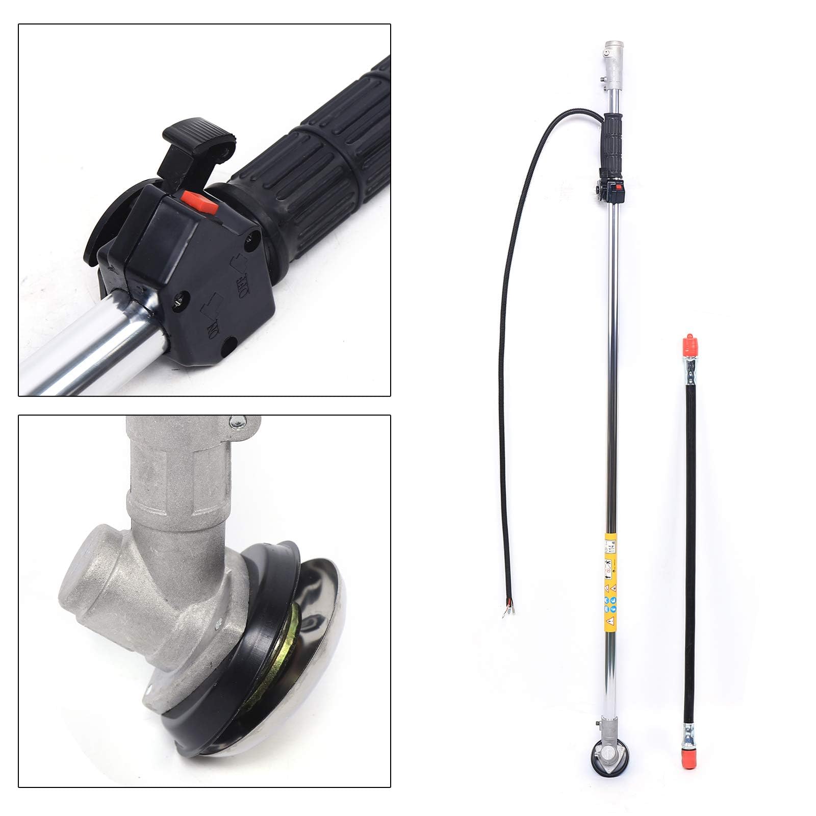 Podkaszarka spalinowa 43 cm³, 2-suwowa podkaszarka spalinowa 3 w 1, 1250 W, 1,7 HP do 8500 obr./min, z tłumikiem, pojemność zbiornika paliwa 1 l