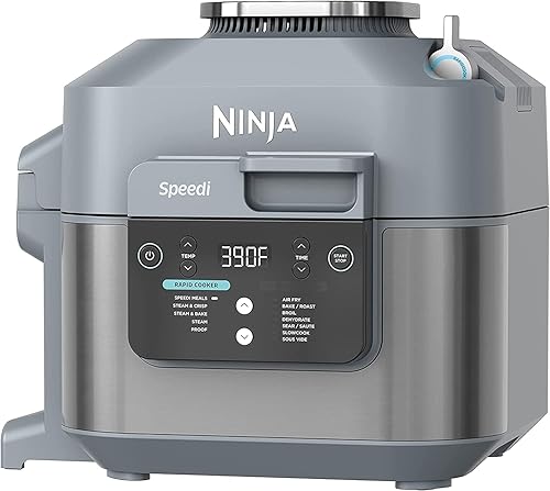 Ninja SF301 Speedi - Olla rápida y freidora de aire, capacidad de 6 cuartos de galón, funciones 12 en 1 para cocinar al vapor, hornear, asar,