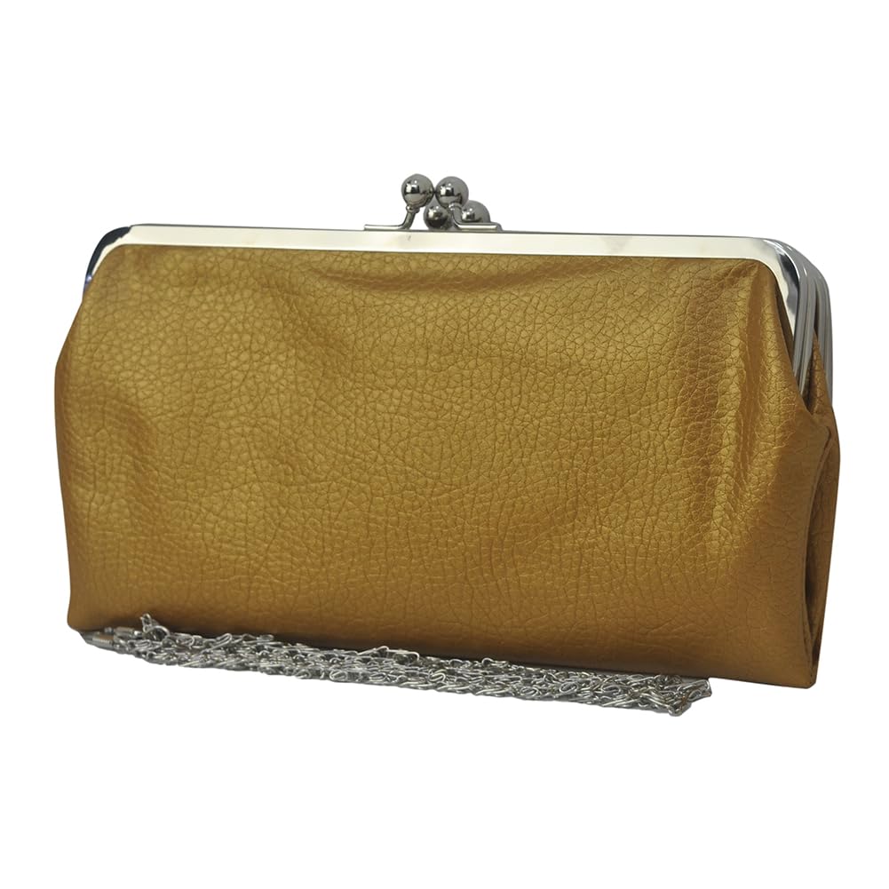 Double Frame Vintage Style Clutch Purse, Women's Travel Wallet