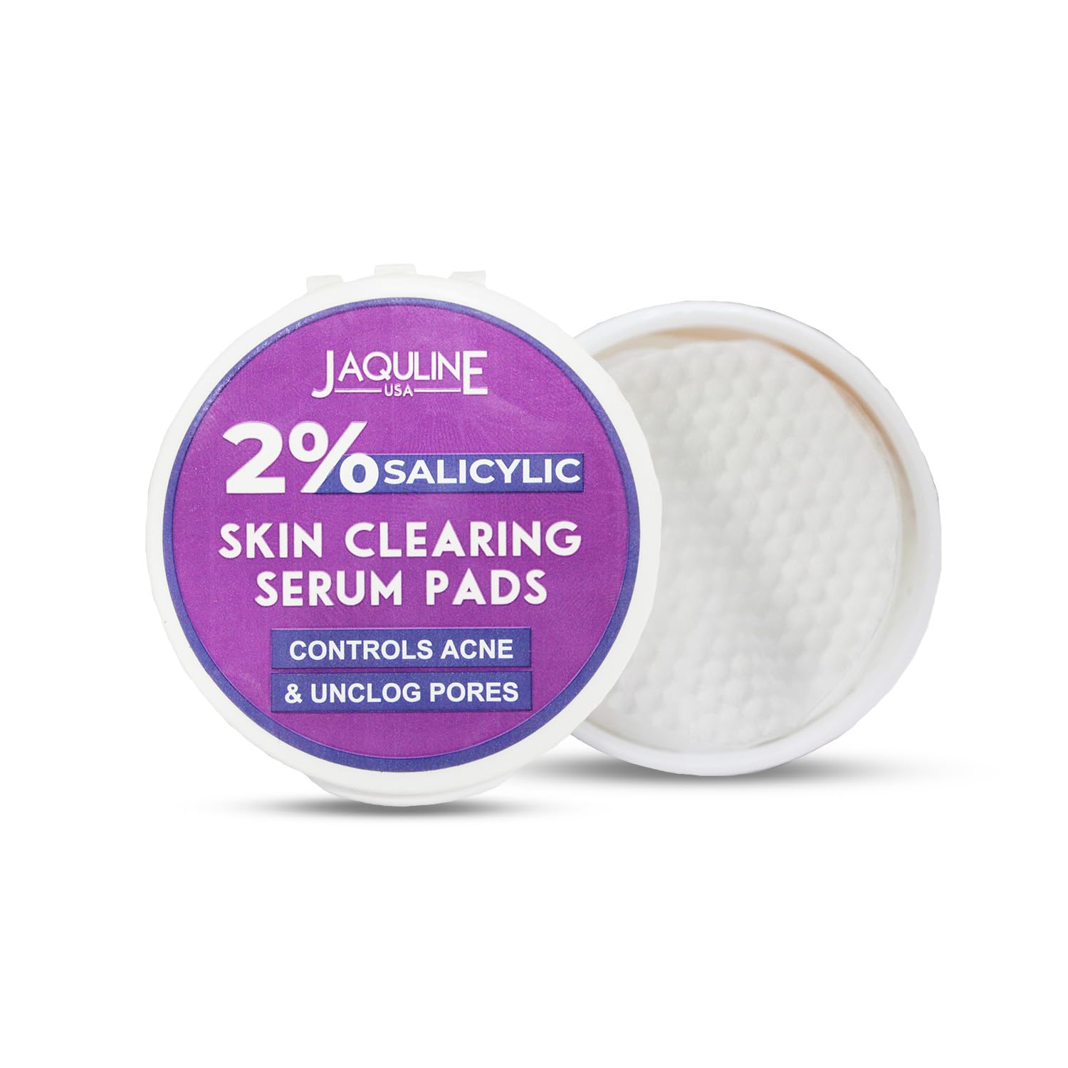 JAQULINE USA 2% Salicylic Skin Clearing Serum Pads | Brightens Skin Tone | Reduces Acne and Blackheads | Unclogs Pores | Suitable for All Skin Types - 40g
