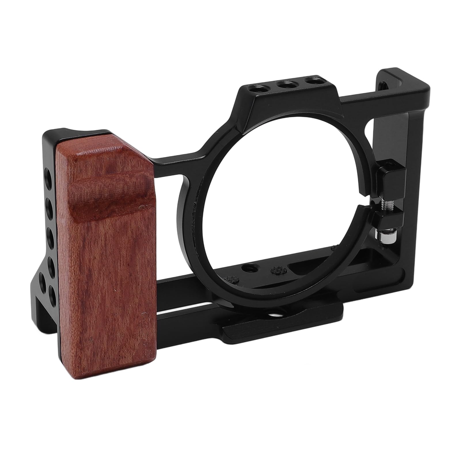 Jaula de Cámara, de Madera, Tornillo de 3/8 Pulgadas 1/4 Pulgadas, Soporte de Zapatos Fríos, Aleación de Aluminio, Metal, Plataforma de Video Protectora, Estabilizador de Cámara de