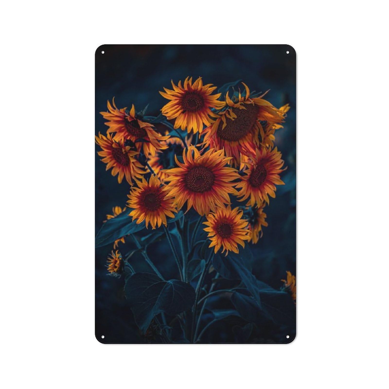 Junmoney Sunflower Hydra Vintage Tin Wall Plaque 30X20cm For Workshop Wall, A Decorative Christmas Gift For Makers And Diy Enthusiasts