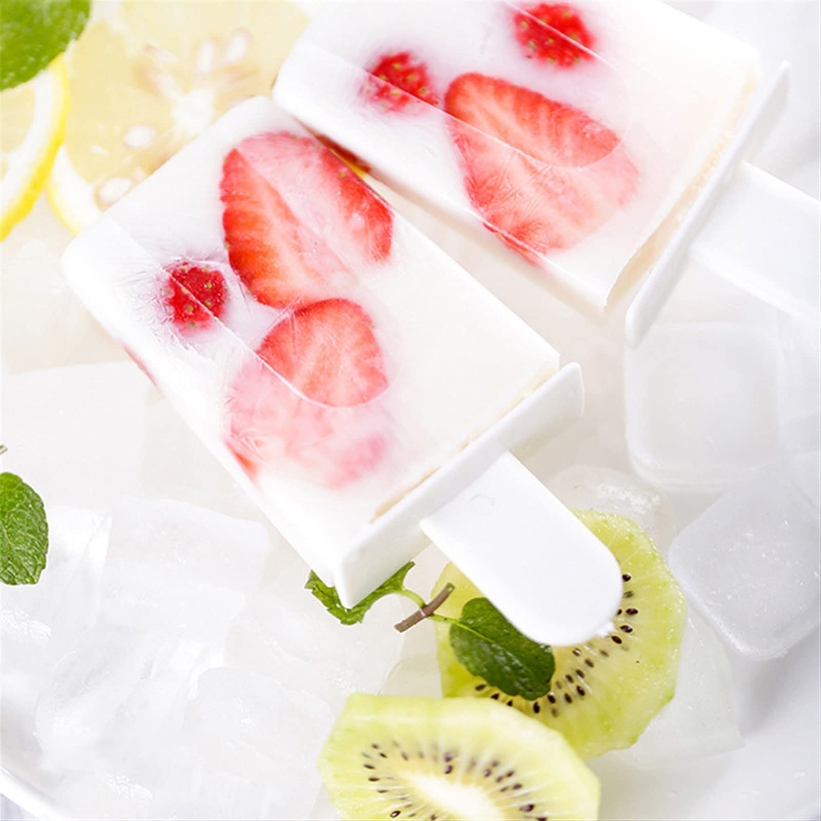 DIY kreative Ice Cream Form wiederverwendbar, Eisform-Set for hausgemachtes Eis am Stiel, Sorbet, altes Eis am Stiel, Eiswürfelform
