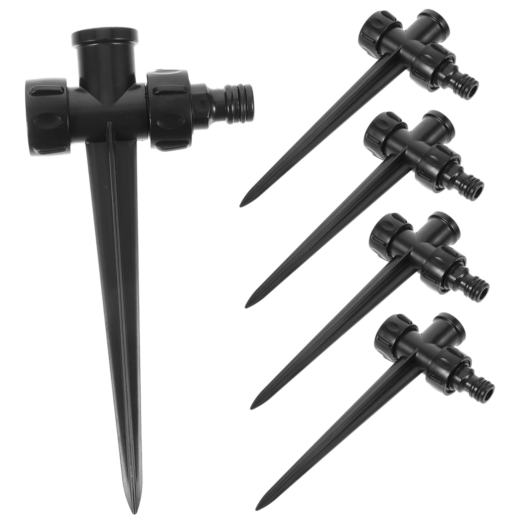 Toyvian 5 Set Sprinkler Rotante Automatico Dispositivi Di Irrigazione Delle Piante Fornitura Giardino Spruzzino Picchetto Per Irrigatore Multiuso Plastica Nero 5 Pezzi*5