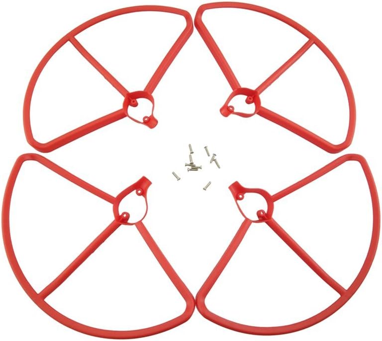 sea jump 4Pcs H501S-24 H501A H501C H501M H501S W H501S pro Protective Cover Frame RC Drone Quadcopter Parts for Hubsan H501S RC Helicopter Spare Parts, Red