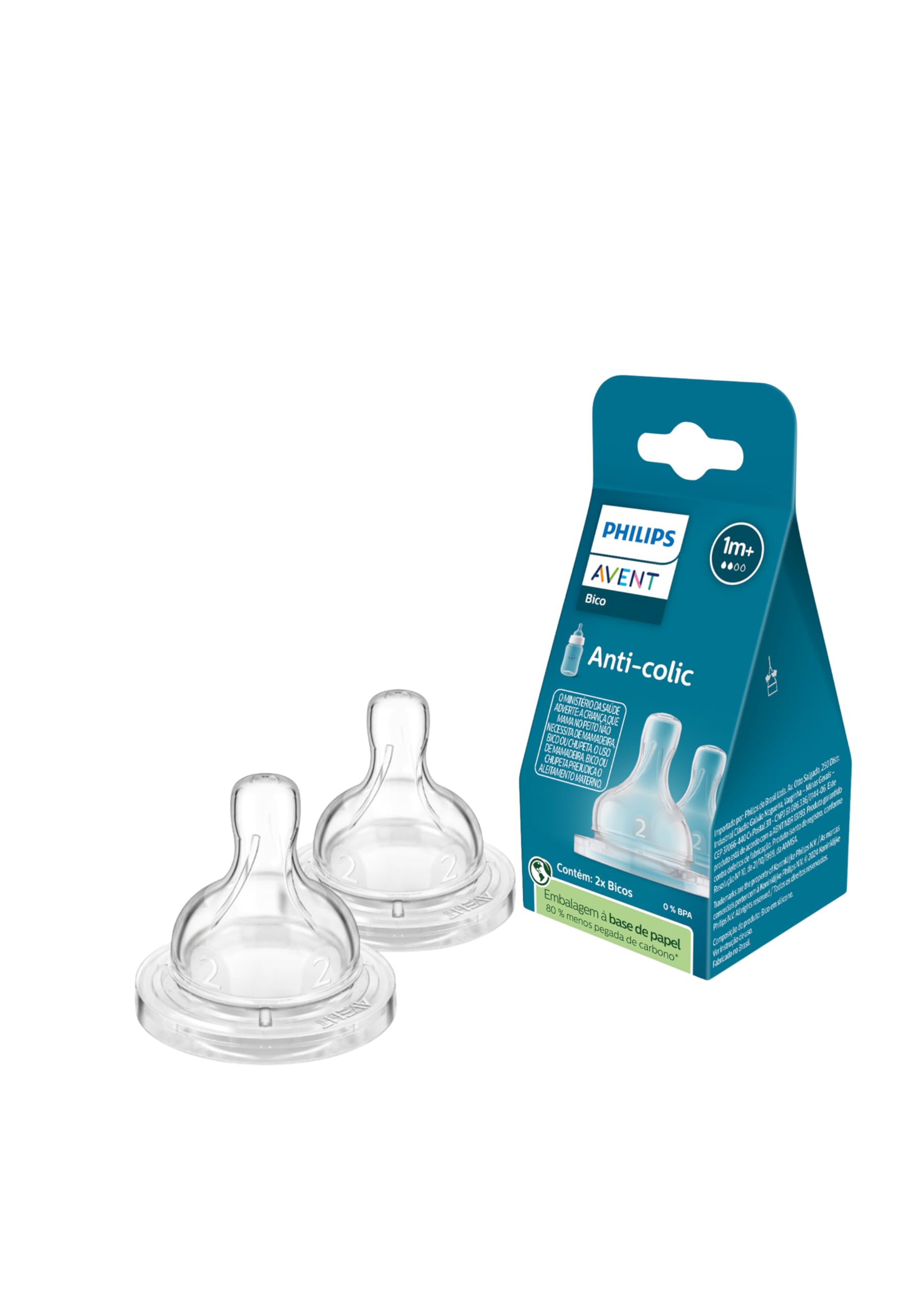 Kit Duplo de Bicos Anti-Colic T2 1m+ SCY762/02 Philips Avent