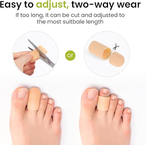 Miniatura 10 de Protectores de dedos de gel pequeños  Paquete de 8 fundas para dedos con extracto de aloe vera  Puntas de silicona y protectores de dedos para