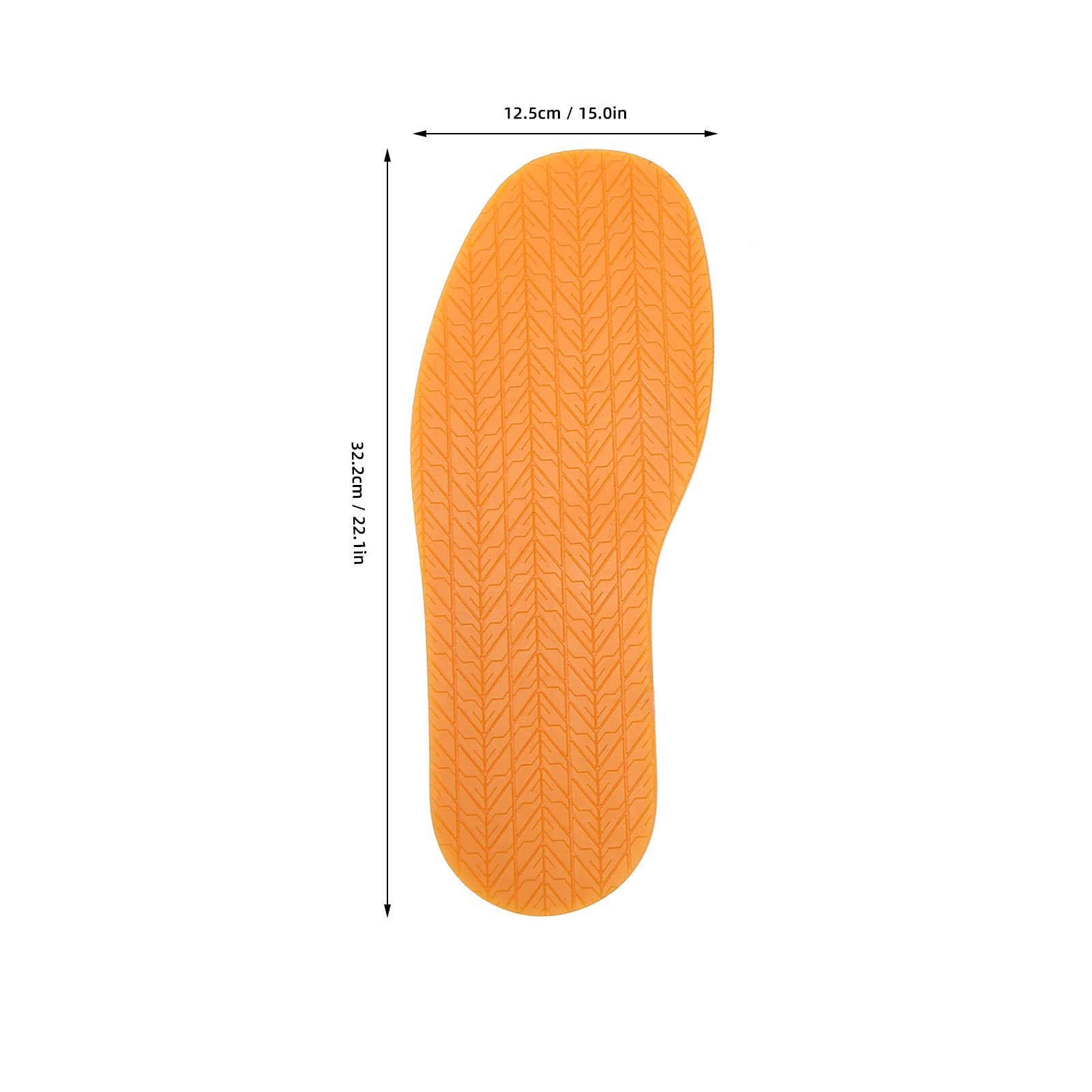 VBESTLIFE 1 para antypoślizgowych gumowych podeszew butów o grubości 4 mm, podeszwy zamienne 12,7 l x 4,9 W do samodzielnego montażu, profil chwytny 600D do butów, tenisówek i obuwia roboczego (ŻÓŁTY)