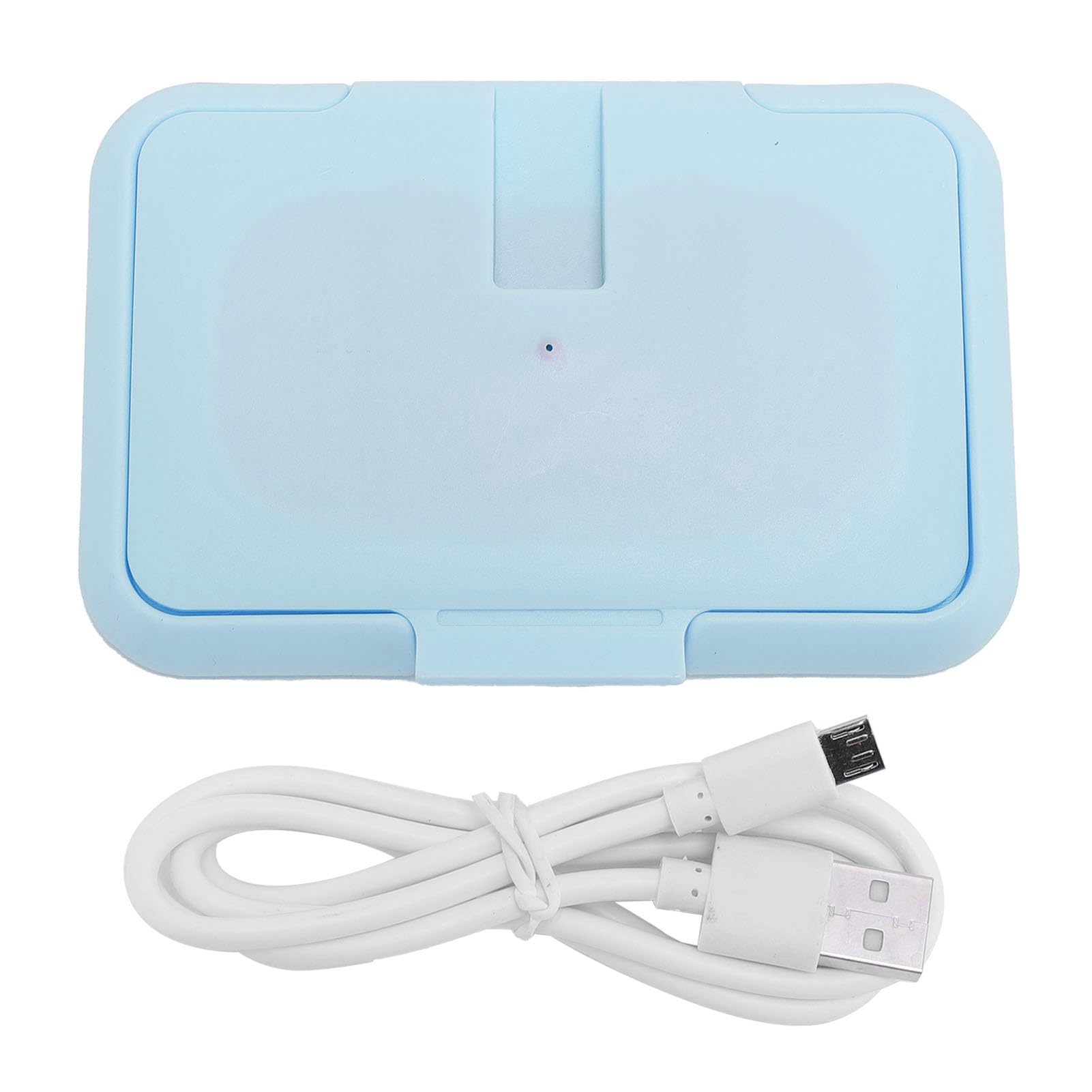 Baby Wipes Warmer, USB Wet Wipes Heater Constant Temperature Portable Large Capacity Paper Dispenser Keep Wipes Moist Warm Fast Even Heating for Home and Car (White)