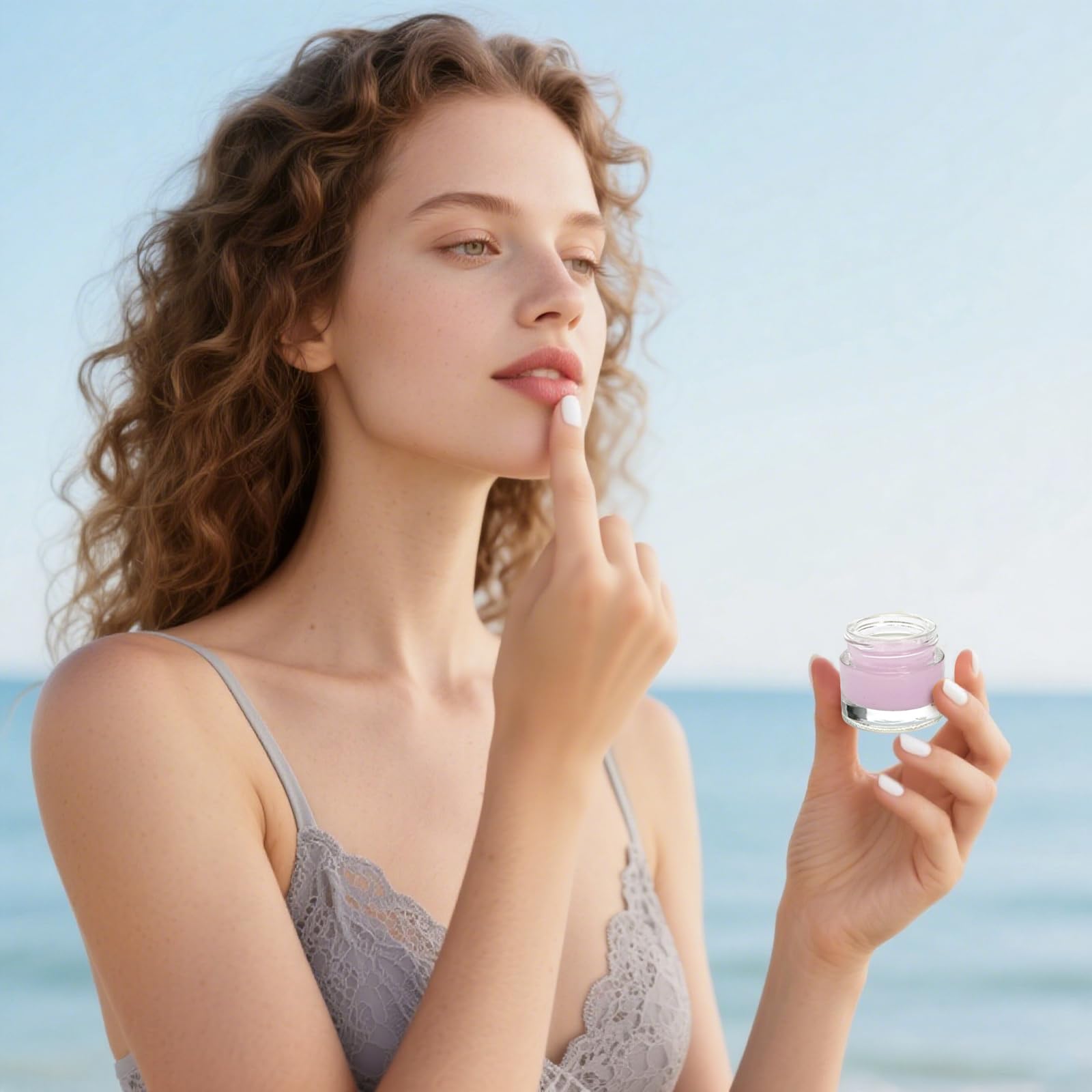 Coloch 70 barattoli in vetro spesso 10 ml con coperchio ermetico contenitori cosmetici rotondi trasparenti
