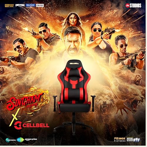 CELLBELL Multi-Functional Ergonomic Gaming Chair, Premium Leatherette Chair with Adjustable Neck & Lumbar Pillow, 3D Adjustable Armrests & Heavy... - Image 4