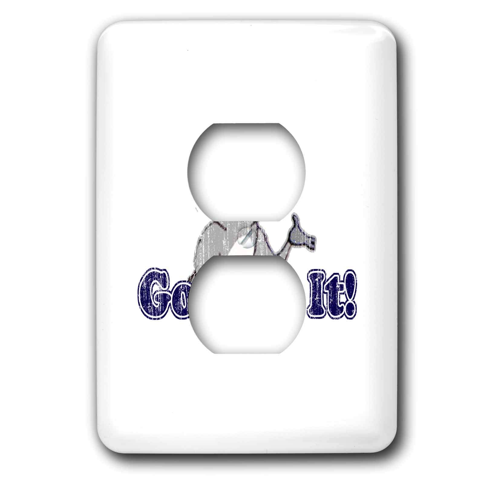 Plaque double cache prise 2 prises 3dRose lsp_32855_6 avec illustration Gopher