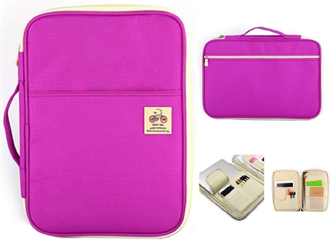 Travel Document Organizer Holder A4 Travel File Organiser Tablet Bag A4