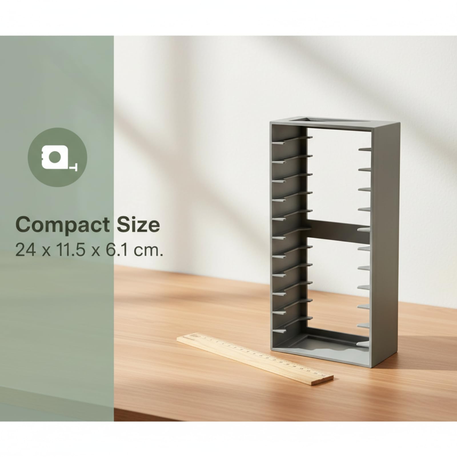 Genérico Soporte para cassette, caja de cassette con cierre magnético, gran organizador para hasta 12 cartuchos estándar, resistente al agua (colocación vertical) — view 7