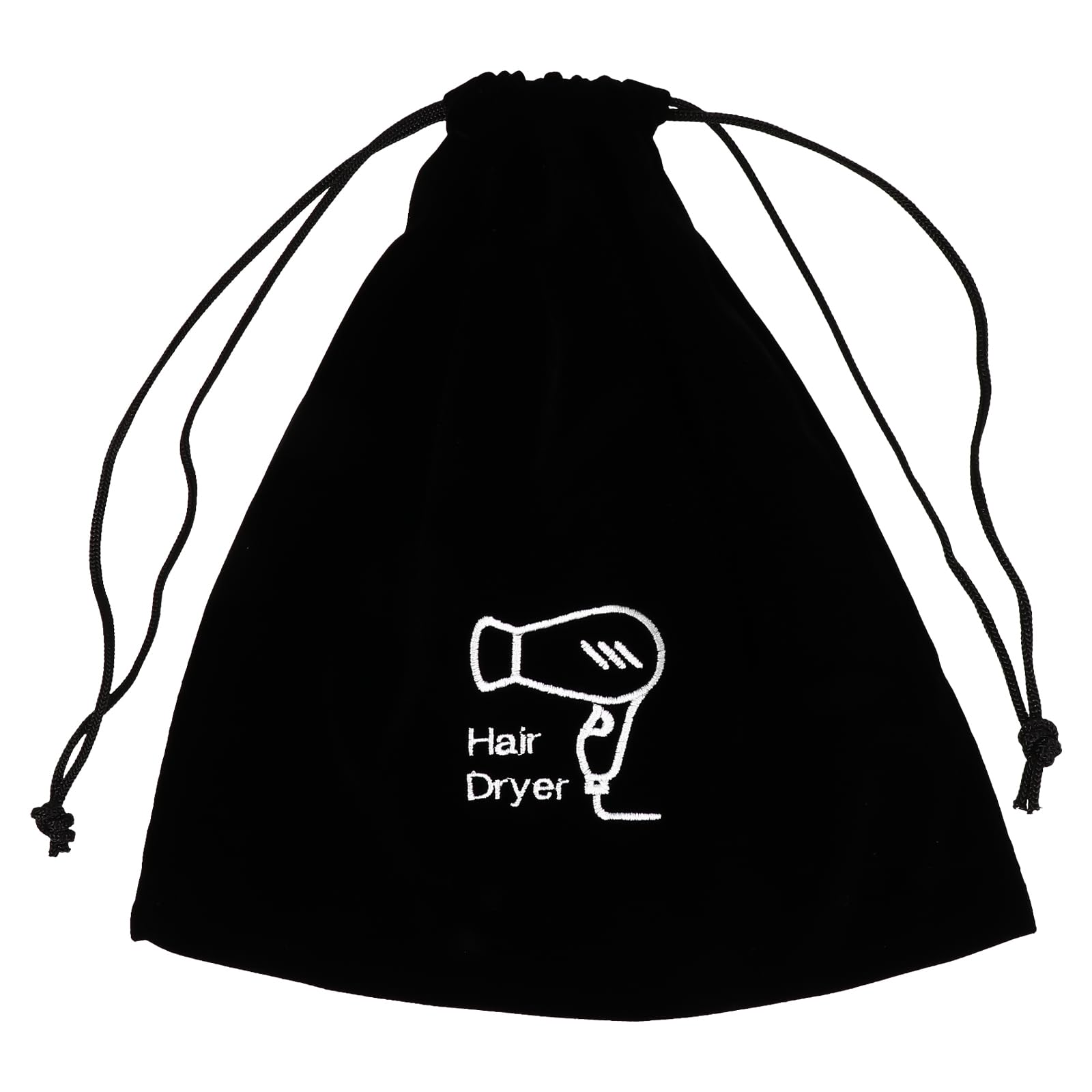 Fleece Hair Dryer Bag Drawstring Storage Pouch for Travel and Home Soft Velvet Protective Case for Hairdryer Accessories