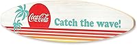 Vista 2 de Coca-Cola Catch the Wave - Decoración de pared de madera para tabla de surf - Arte de pared grande de Coca-Cola de playa