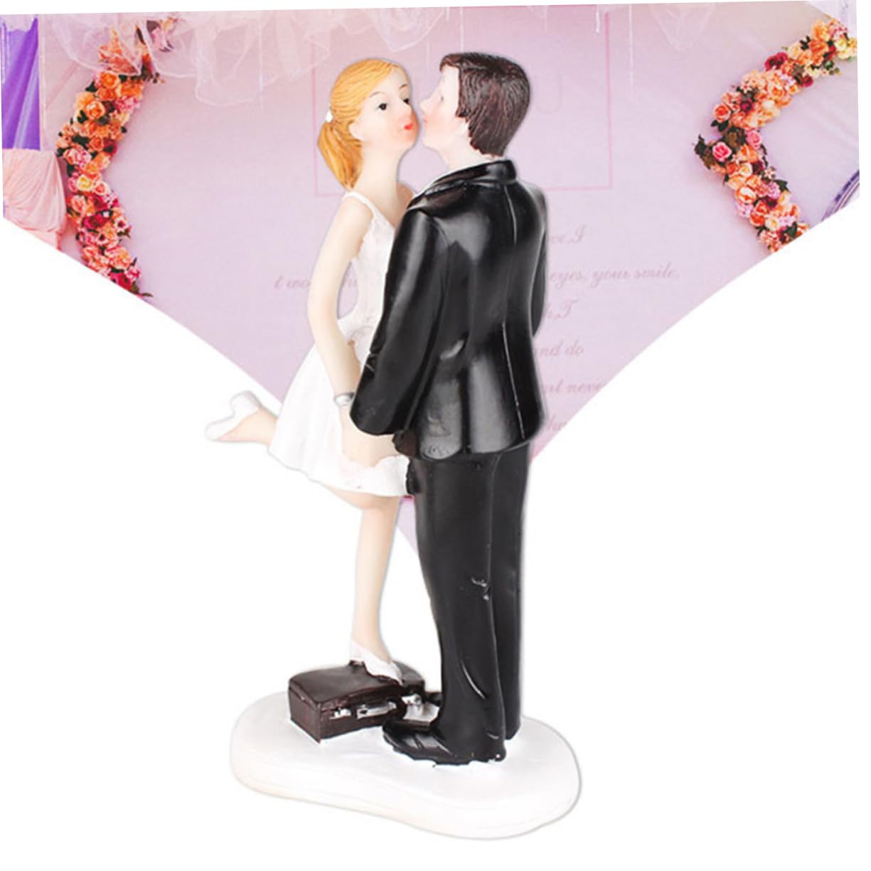 Toyvian 2pièces Figurines Résine pour Gâteau De Mariage Décoration De Gâteau Adorable Couple Amour pour Fête Et Événements Spéciaux