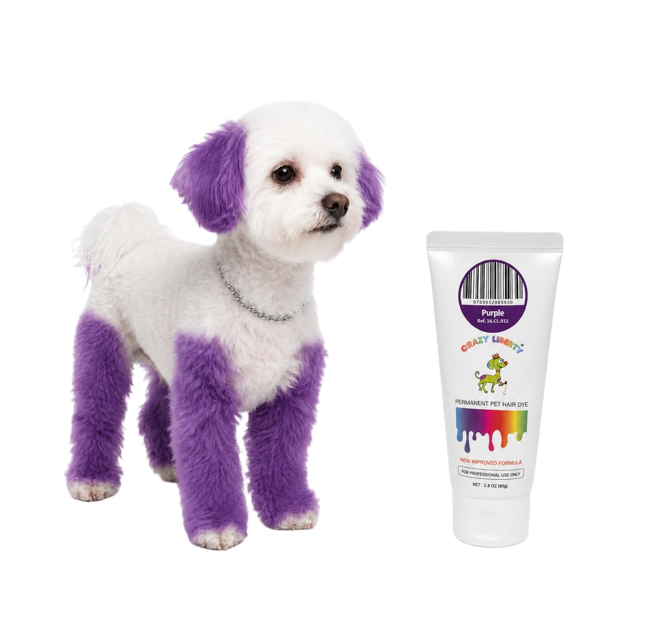Crazy Liberty Permanent Pet Hair Dye for Dogs and Horses (Pink) – Professional Grooming Color Gel, for Creative Groomers, 4 Fl Oz