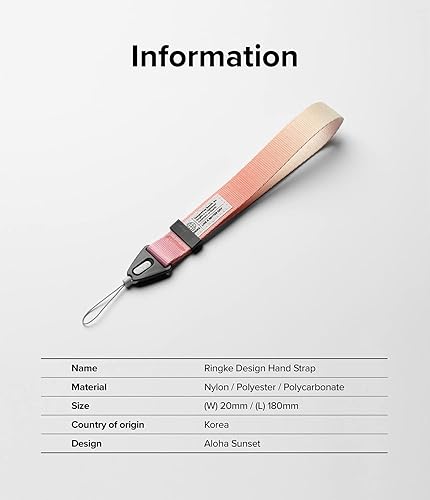 Miniatura 8 de Ringke Correa de mano diseñada para fundas de teléfono celular llaves cámaras e identificación QuikCatch cordón ajustable - Cinta de embalaje Ringke