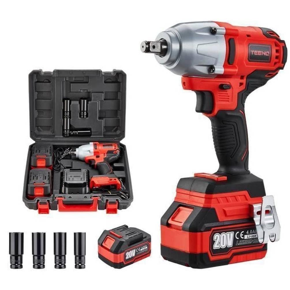D-Work - Caricatore rapido per chiave a urto con batteria compatta, 11 x 26,5 x 14 cm, ricarica efficace e sicura
