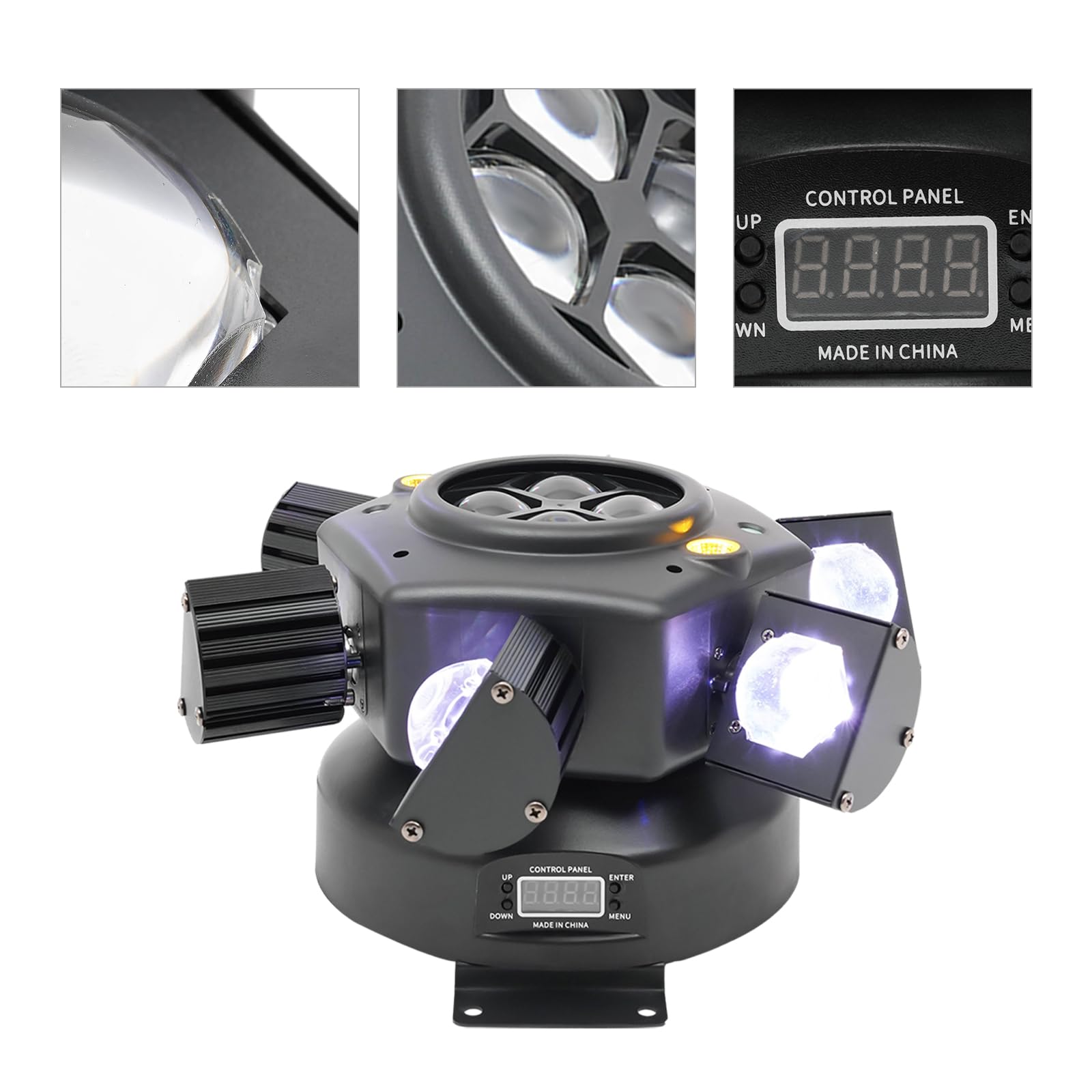 DMX512 - Luce LED da palcoscenico da 150 W, con cavo di alimentazione, supporto per DJ, banda, bar, pub, club