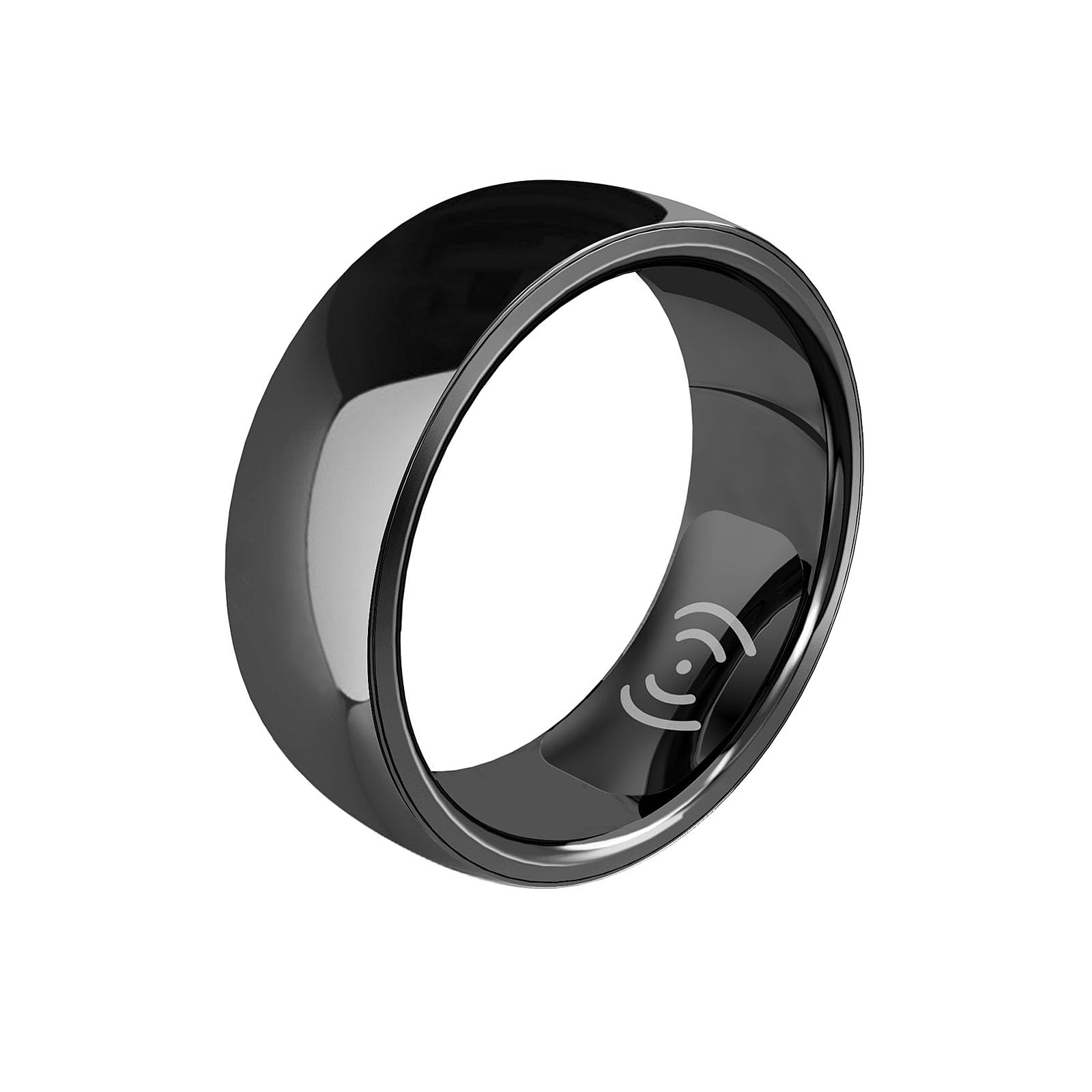 NJDQFA Smart Ring para Hombres Y Mujeres con Caja De Carga Inalámbrica,Anillo Inteligente De Salud,Anillo De Seguimiento De Salud,Negro,12 (22mm)