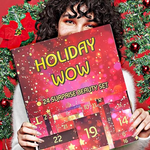 Hywestger SET006 Makeup Advent Calendar 2024 Teens Girls Christmas Countdown Calendar Makeup Gift Set,Xmas 24 Individually Gift Box Calendar cover